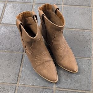 Rachel Zoe Brown Western Ankle Boots